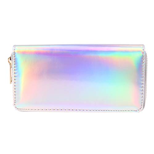 TENDYCOCO Wallet Holographic Zipper Long Wallet Credit Card Holder Clutch Bag for Women2