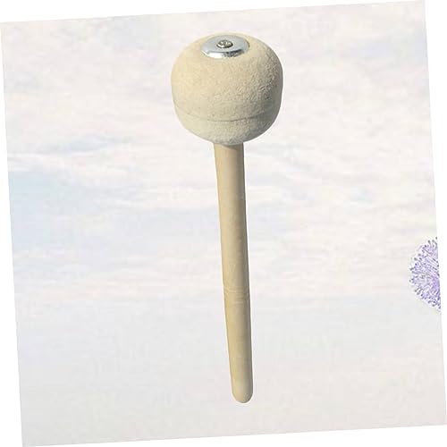 Baqueta para caja Hemoton con punta de fieltro de lana y mango de madera de arce, accesorio duradero para batería y percusión miniatura 7