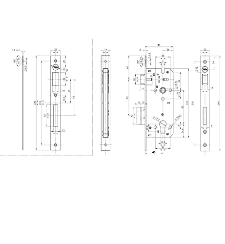 Yale Serratura per porte in legno Y52X00450S2