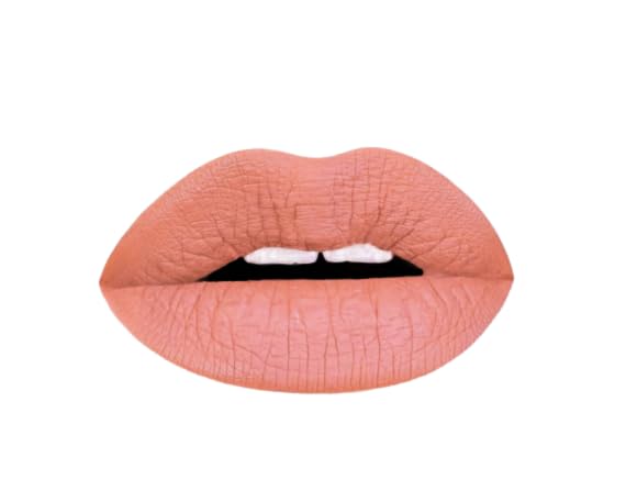 Aromi Peachy Beige Nude Matte Liquid Lipstick (Fuzzy Peach)