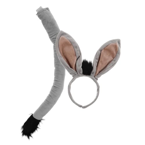 LOLIPPYY ヘッドバンド しっぽ セット 耳 ハロウィン コスプレ パーティー 主 コスチューム から 動物 ロバ クリスマス ヘッドドレス クマ ヘア