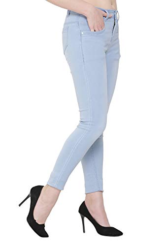 Image of Nifty Women's Denim Stretchable Slim Fit Color Jeans