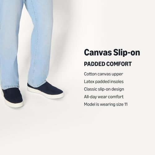 Image of Amazon Essentials Men's Canvas Slip-on Sneakers | Casual Shoes