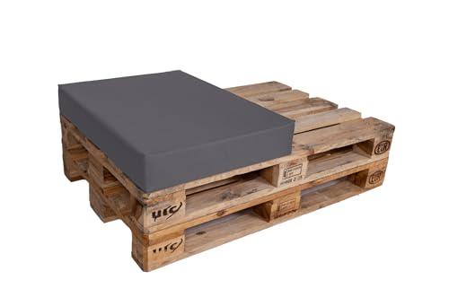 TexDeko Halbes Palettenkissen 60x80x12cm Loungekissen wasserabweisend waschbar Palettenpolster Made...