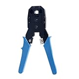 Optimiza las instalaciones de cable Ethernet para sistemas de red de oficina, configuraciones de cine en casa o proyectos de cableado de cámara de seguridad con esta crimpadora RJ45 multiusos y pelacables