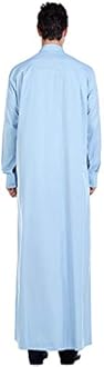 Men's Muslim Clothes Durable Kaftan Robe Dubai Long Gown Ethnic Clothes,1pc Soft Robe