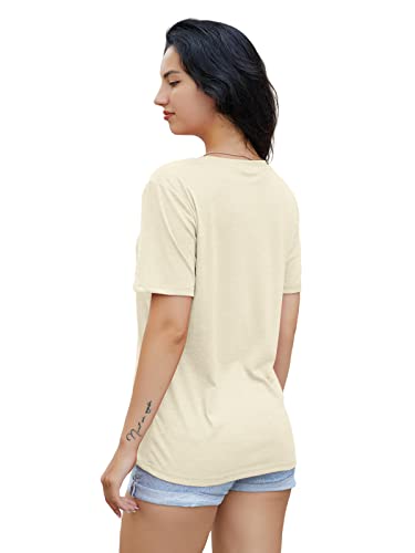 Image of Anbech Womens Dandelion Graphic T-Shirts Teen Girls Cute Sunflower Print Casual Tee Tops