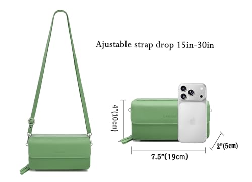 Image of Lanyani RFID Crossbody Wallet Wristlet Purse with Phone Pocket For Women Vegan Leather