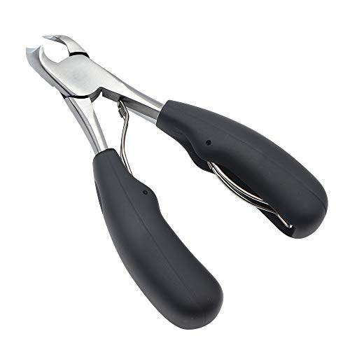 TLOG Heavy Duty Toe Nail Clippers, Precision Toenail Clippers for Thick or Ingrown Nails, Super Sharp Curved Blade Pedicure Clippers Toenail Cutters for Men & Seniors, Stainless Steel Grooming Tool