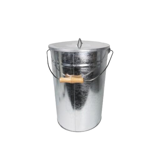 Secchio Per Cenere Con Coperchio Relaxdays - 19L, Acciaio, Con Paletta - Foto 8