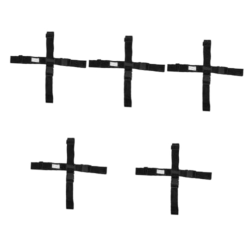 Gatuida 5 Piezas Correa De Equipaje Correas De Maleta con Cerradura Cerraduras De Equipaje Carga Etiqueta del Equipaje Correas De Equipaje Bolsa Bungee Correa para La Maleta Black PD
