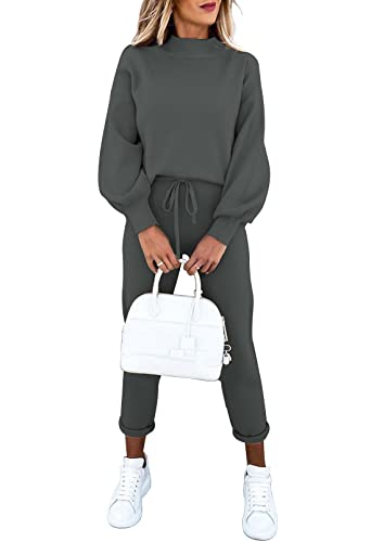Sovoyontee Damen Lässig Trainingsanzug Pyjamas Hoher Hals Pullover...