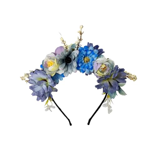 AMateschitz Haarreif Dirndl Blumen Damen und Mädchen Blumen Haarband Elegant Blumenhaarreif...