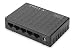 Produktbild DIGITUS Fast Ethernet N-Way 5 Port Desktop Switch, 10/100 Mbit schwarz, DN-50012-1