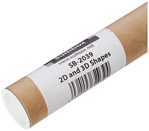 A3 2D and 3D Shapes Poster – Educational Maths Wall Chart for Kids, Geometry Learning for KS1 & EYFS