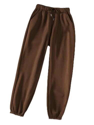 Image of Womens Sweatpants Loose Fit Jogger, Comfort Bottom Wear, Fleece Bottom Gym & Sleepwear Winter Trendy Trousers with Pockets Pajama Pants for Womens & Girls