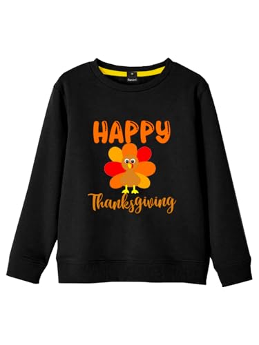 Image of Remimi Kids Halloween Sweatshirt Long Sleeve Thanksgiving Tops 3-14 Years