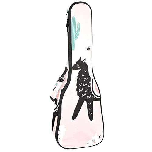 Sac étanche ukulélé ténor rembourré anti-choc housse à dos motif lamas