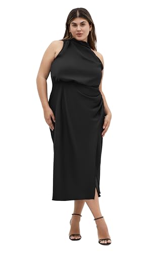 City Chic Women's Plus Size Dress-Limelight Halter Midi