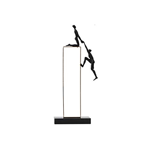 Sculpture en métal moderne pour décoration de bureau et salon chic