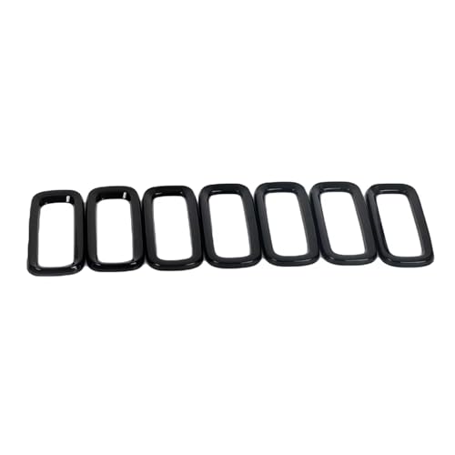 Marcos de parrilla de carreras en ABS negro de 7 piezas para Jeep Renegade 2015-2017