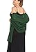 Pukguro Dark Green Shawls and Wraps for Evening Dresses Womens Sheer Soft Wraps Scarf for Wedding Bridal 79 * 18''