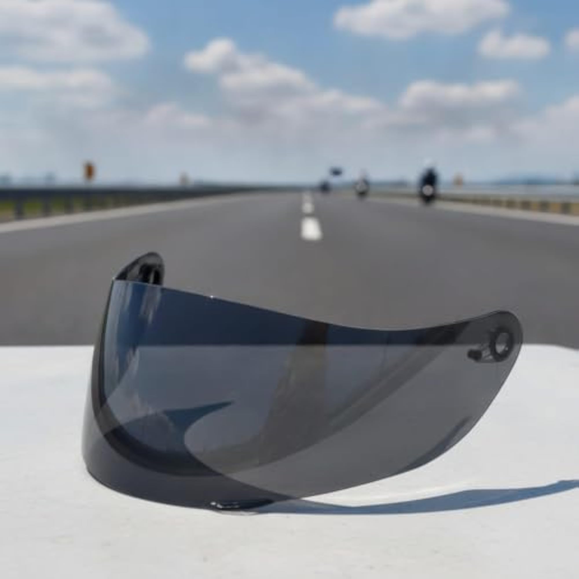 Anti-Fog Compatible Motorcycle Curved Face