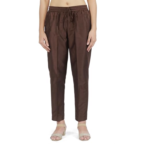 Image of Trouser Pants for Women,Stylish Trousers for Woman for Kurti Relaxed & Regular Straight fit Palazzo,Ethnic Bottom Formal Pants for Women Office wear Casual & Daily Use
