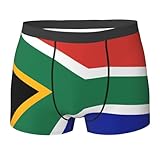 YQxwJL Sous-vêtements respirants avec imprimé drapeau de l'Afrique du Sud, ne remontent pas vers le haut, avec ceinture confortable et flexible, Noir , M