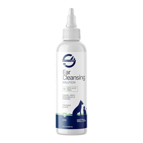 Stratford Pharmaceuticals Ear Cleaner & Drying Solution for Dogs & Cats w/Aloe Vera to Wash Debris, Wax, Odor & Irritation Relief, Sweat Pea Vanilla Scent, 12 oz - image 4