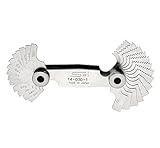 SPI 14-030-1 Steel Screw Pitch Gage: 28 Leaf, 60° Thread Angle, Metric 0.25mm to 2.5mm