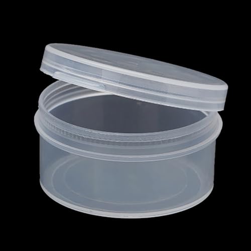 Image of 24 Pack Clear Plastic Round Storage Jars (0.67 oz), 1.65 x H0.87 Inch Round Beads Storage Containers Box for Bead Containers, Small Plastic Box, Mini Containers