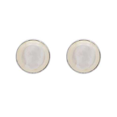 Boucles d'oreilles à tige perle 12mm argent 925 bijou femme rond