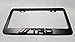 Usudu for TRD Logo Emblem Stainless Steel License Plate Frame Rust Free W/Bolt Caps for Tacoma 4Runner Tundra (Black+Black Logo)
