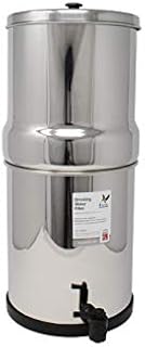 British Berkefeld Stainless Steel Drinking Water Gravity Filter Housing with 2 Ceramic Ultra Sterasyl Water Filter Cartridge Candles (8.5L Capacity)