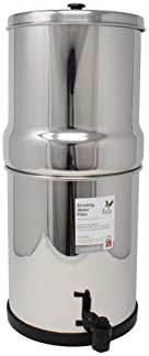 British Berkefeld W9361150 Stainless Steel Drinking Water Gravity Filter Housing with 2 Ceramic Super Sterasyl Water Filter Cartridge Candles, Silver