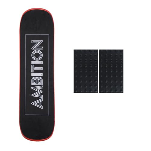 Ambition Snowskate Jib Red 8.5' x 33' Plastic Snow Skate Deck with Foam Grip...