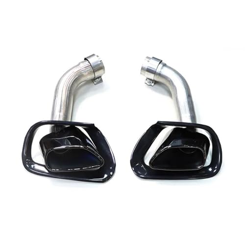 Embouts d'échappement V8 en acier inoxydable noir pour pare-chocs arrière BMW X5 E70 2007-2013
