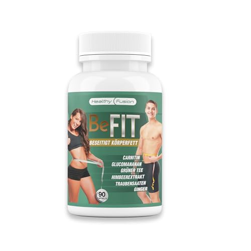 BeFit Healthy Fusion | Fettverbrenner & Appetitzügler | Thermogen – Unterstützt den Stoffwechsel | Abnehm Kapseln | Garcinia Cambogia, Grüner Tee, Ananas, Schachtelhalm | 90 Kapseln