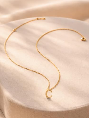 Image of Rubans Demi Fine Stainless Steel Alphabet Pendant CZ Gift for Women & Girls