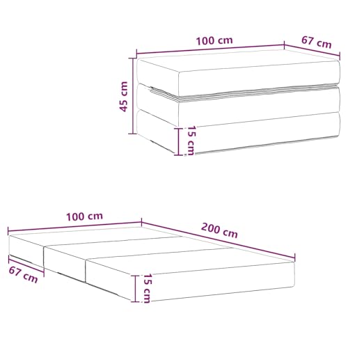 Sofá cama plegable convertible con espuma y funda lavable 3