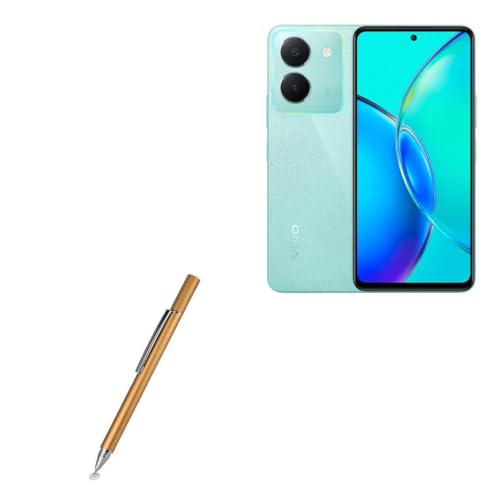 BoxWave Stylus Pen Compatible with vivo Y27s - FineTouch Capacitive Stylus, Super Precise Stylus Pen - Champagne Gold