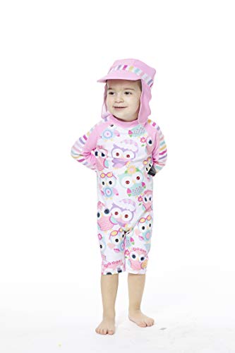BONVERANO Baby Mädchen EIN stück Langärmelige-Kleidung UV-Schutz 50+ Badeanzug MIT Einem Reißverschluss… – Bild 3