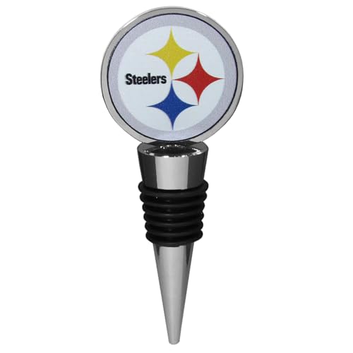 Siskiyou NFL Pittsburgh Steelers Logo Wine Stopper, One Size, Team Colors