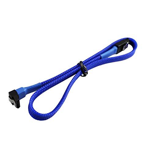 Cable de Datos SATA 3.0 45cm 180° a 90° Azul