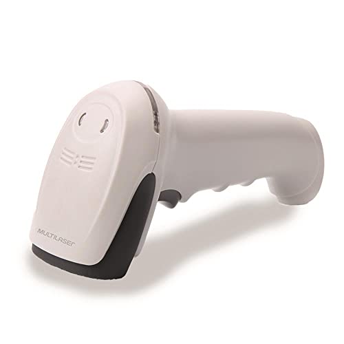 Leitor Multilaser de código de barras Portátil Sem fio Branco - GA157