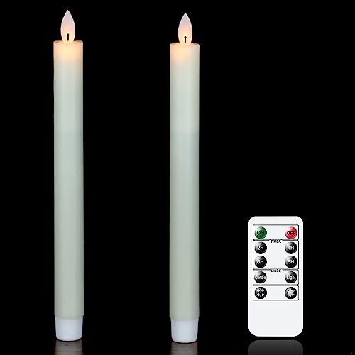 Image of Wondise Real Wax Flameless Taper Candles with Remote and Timer