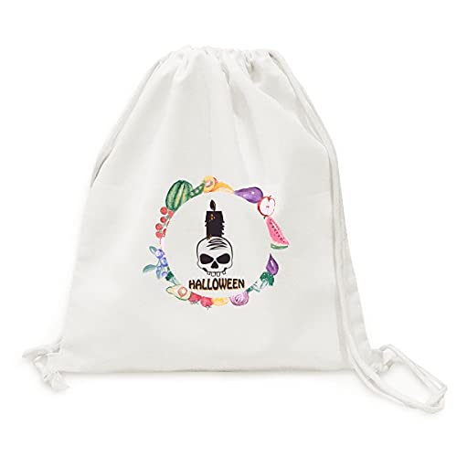 Sac pliable crâne d'Halloween idéal pour vos courses de fruits et légumes