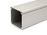 Kabelkanal und Deckel aus Aluminium Profil 80 x 80 Alu: 1100mm