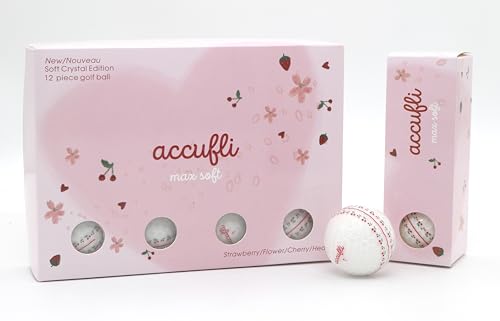 Accufli Max Soft Icon Golf Balls (Cherry 12Pk)